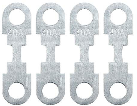 sourcing map 4pcs 40A Bande fusible plaque Métal argent Voiture Automobile 12V Universel