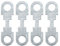 sourcing map 4pcs 40a fusible plano tira metal tono plata para coche automotriz dc 12 v universal