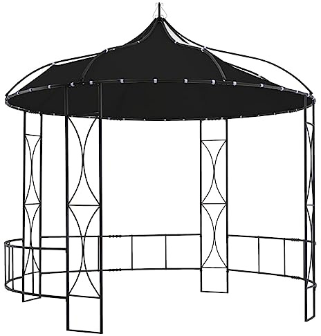 vidaXL Pavillon 300 x 290 cm Anthrazit Rund