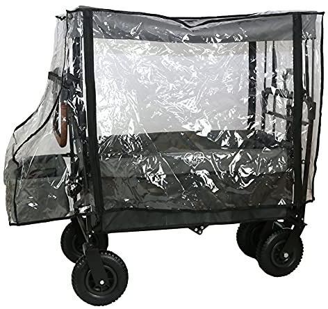 Cubierta para lluvia universal para carrito de mano con techo de PEVA, respetuoso con el medio ambiente, reciclable, PVC y libre de ftalatos