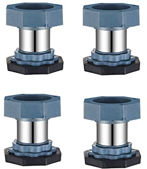 Waschmaschine Füße Verstellbar Vibrationsdämpfer 4 Stück Gummifüße Schwingungsdämpfer Waschmaschine Füße Pad für Trockner Möbel Kühlschrank Höhen 7.5/10/12cm Stoßdämpfer (Gray,7.5cm)