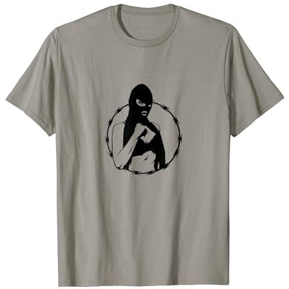 schöne Frau Motiv in Sturmhaube, Sturmmaske Shirt Street Art T-Shirt