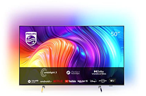 Philips 50PUS8507/12 50-Inch 4K LED TV | Ambilight, UHD & HDR10+ | Dolby Vision & Dolby Atmos | Multi-room DTS Play-Fi | Google Assistant & Alexa Compatible