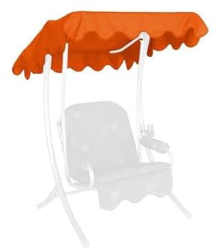 Angerer Freizeitmöbel GmbH Hollywoodschaukel Sonnendach - passend für viele 1-Sitzer Hollywoodschaukeln - Schaukeldach Made in Germany (Swingtex orange, 100 x 145 cm)