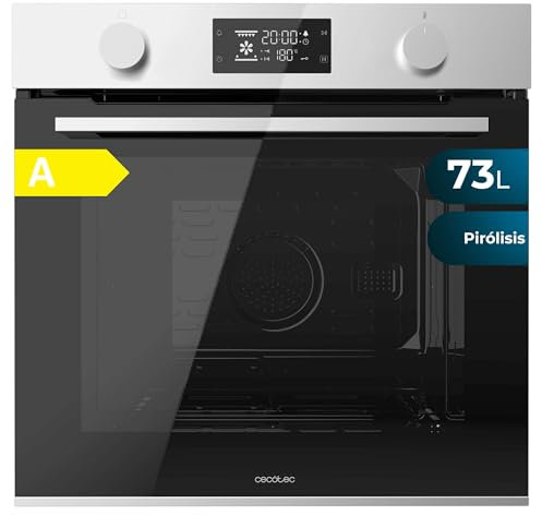 Cecotec Horno Integrable Pirolítico 73L Bolero Hexa P526000 Line. 2800W, 9 Funciones, Display, Pirólisis, Cooling Fan, Modo Defrost, Modo Convección, Modo Eco, Puerta Cuádruple Glass