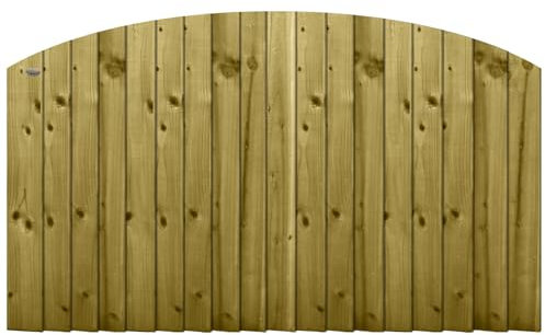 Premier Garden Supplies DOME TOP Feather Edge Fence Panel Width: 6ft (183cm) x Shoulder Height: 3ft (90cm) [Full Height. 110cm] Rough Sawn Closeboard Semi-Braced Garden Boundary Fencing Panels