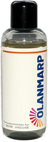 Detergente seda y viscosa Olanmarp – concentrado líquido delicado y eficaz para lavado a mano o a máquina – 100% biodegradable (240 ml, sin red de lavado)