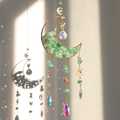 YeahBoom Sonnenfänger Kristall Prisma, Suncatcher zum Aufhängen, Regenbogen Lichtfänger Deko, Kristall Anhänger für Fenster, Garten, Zuhause, Geschenk