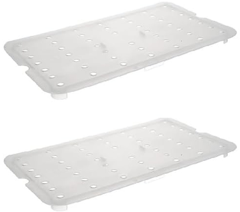 GN Einlegeboden 1/1 Polypropylen - 2 Stück - Saftgitter, Abtropfboden, Gitterplatte, Drainageboden, Drainer Plate, GN-Einsatz, Gastronormbehälter, Abtropfgitter, Einlegeboden, GN-Behälter