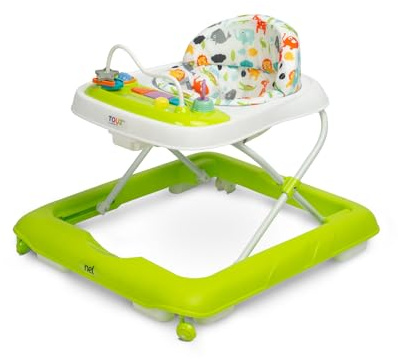 CARETERO - Ausilio Didattico per Neonati - Babywalker Nel - da 6 Mesi con Tavola Didattica - Gioco e Girello - Imparare a Camminare e Sviluppare Capacità Motorie - Verde