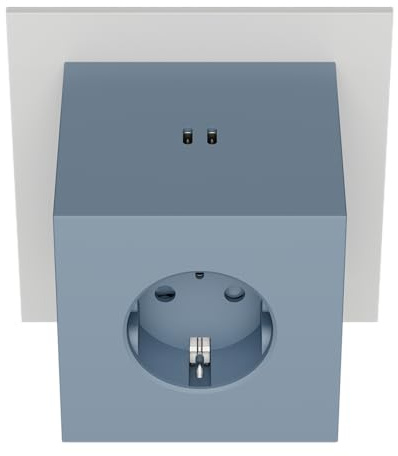 Avolt Square 2 Steckdosenwürfel mit USB-C – Design Mehrfachstecker für Wandsteckdosen mit 3 Schuko-Steckdosen & 2 USB-C Ports, 30W – Kompakte Mehrfachsteckdose für Reise, Büro & Zuhause