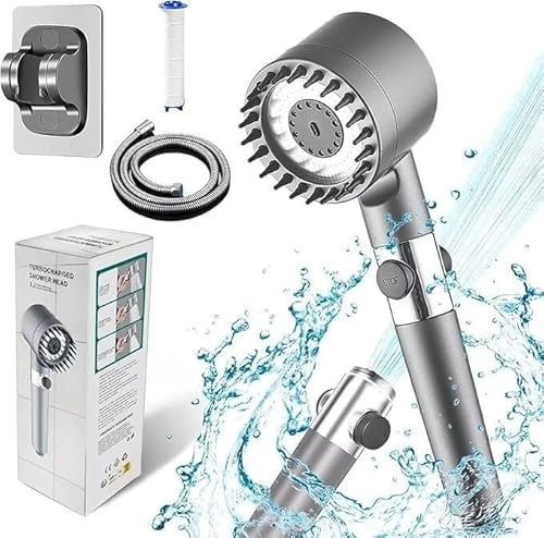 Novasta EkoShower™ - Druck ErhöhenWeniger Wasser,Hochdruck Duschkopf mit Filter und 5 Strahlarten für ein erfrischendes Duscherlebnis
