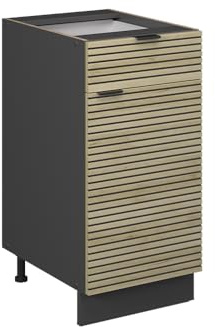 Vicco Küchenschränke Fame-Line, Schubladenschrank für die Küche, Eiche Paneel, 40 cm ohne Arbeitsplatte