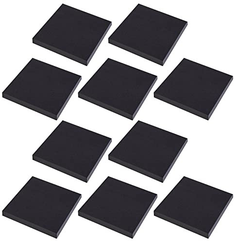 DIIOOMIEEU Schwarze Haftnotizen, 10 Stück, einfache Haftnotizen, quadratische Form, Marker, Flaggen, selbstklebend, Memo, Studenten, Zuhause, Büro