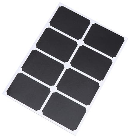 SHOWERORO 10blätter Pvc Kreide-tafel Aufkleber Abwischbare Schwarze Küchenetiketten Wiederverwendbar Für Vorratsgläser Dosen Flaschen Beschriftbar Langlebig Für Schule Haus Und Partys