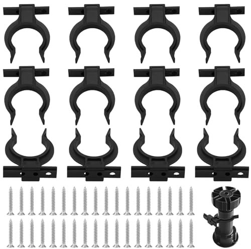 Kigniote 12 Sets Sockelleisten Clips Küchensockel Befestigung Clips für Küchen Sockelleisten mit 36 Schrauben Sockelhalterung Küche Kickboard Sockelklammern Schwarz für 28-32mm Küchenfüße