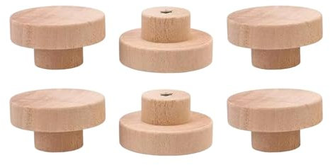 JISADER 6x Pomelli per mobili da cucina, ferramenta per mobili in legno, 4.5 X 2.5 Cm