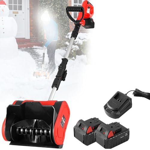 Macchina elettrica per la rimozione della Neve, Piccolo spazzaneve Domestico, Larghezza di Pulizia ad Alta Potenza da 1200 W di 32 cm, con Pulsante di Lunghezza Regolabile e Protezione a DOP