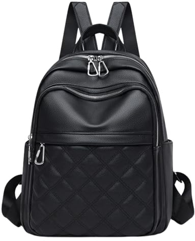 Travistar Backpack Womens Fashion Rucksack Bag PU Leather Backpack for Women Ladies Backpacks Anti Theft Casual Daypack for Leisure, Travel, School (Black)