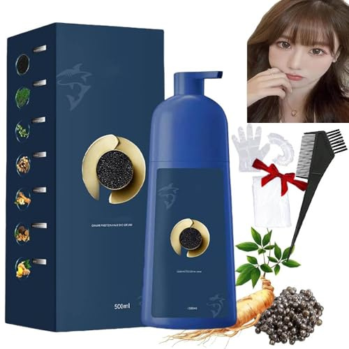 Teinture Capillaire ProtéIque Zhihuashi,ProtéIque Zhihuashi Teinture Capillaire VéGéTale à Bulles,Shampooing Colorant à Bulles Zhihuashi,Pour Homme Et Femm (Thé Marron, C-33)
