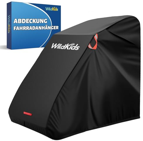 Abdeckung Fahrradanhänger für Einzel- und Doppelsitze geeignet | Oxford-Stoffmaterial ist reißfest, UV-beständig, regenfest und atmungsaktiv | für Faltgarage geeignet