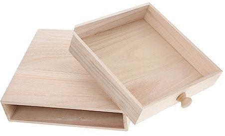 DECORNIJIA Holzkiste Aufbewahrungsbox Für Teebeutel Kleine Holzkiste Organisiere Teebeutel Stapelbare Box Aus Holz Natürliche Holzbox Diy-geschenkbox Schmuckkästchen Zur Aufbewahrung