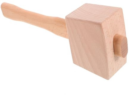HOMSFOU Heavy Duty Beechwood Wooden Mallet Hammer for Woodworking and Carpentry Hand, Solid Wood Carving Mallet Suitable for Crafting and Joinery