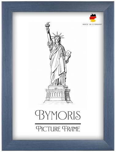 ByMoris Cornice di legno blu ardesia 38 x 58 cm Dimensioni dell'immagine | Misure selezionabili | Cornici per poster, puzzle, produzione su misura | collage