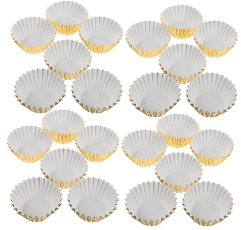 TIDTALEO 500 pezzi Pirottini Mini Cupcake in Alluminio Resistenti Allolio per Muffin e Dolci da Forno Standard per Feste e