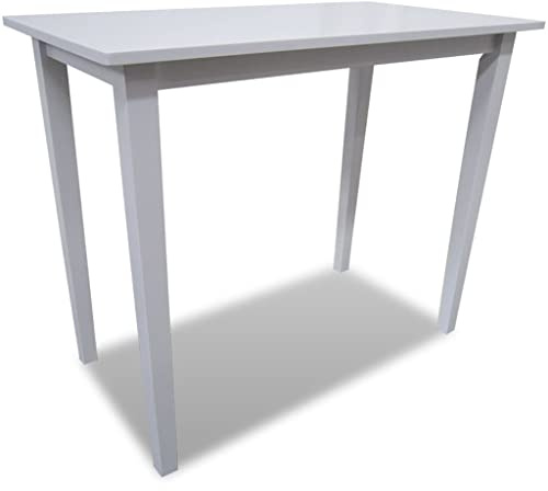 Tomostar Table à Manger, Table de Cuisine Meuble de Salle à Manger en Bois Blanc