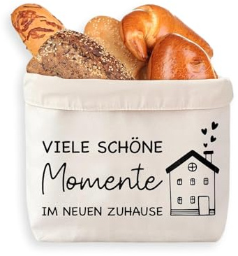 fKiZanthene Panera de tela de lona como regalo para inauguración de la casa, bolsa para pan y sal para decoración en casa, casa o sala de fiesta