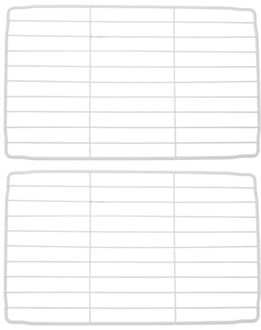 Uonlytech Lot de 2 Étagères Métalliques de Rangement Interne du Congélateur 28×17 Cm Blanc, Séparateurs Robustes pour Congélateur et Réfrigérateur, Organisateur Pratique pour Usage