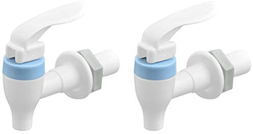 sourcing map Wasserhahnfilter 2Stk. Haus Plastik Druck Stil Getränk Wasser Spender Hahn weiß blau