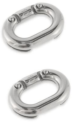 wellenshop 2X Kettennotglied Ø 6-12 mm Edelstahl Kettenschloss Ankerkette (Ø 5 mm)