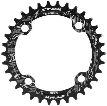 Keenso Bicycle Chain Ring, Bicycle Crank Chainring Bicycle Repair Parts Alloy Bicycle Mountain Bike 32/34/36/38T BCD 104