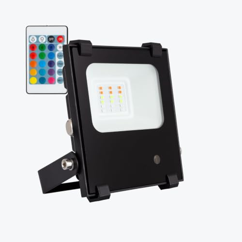 LEDKIA LIGHTING Projecteur LED RGB HE PRO 135lm/W IP65 10W Dimmable pour jardin, terrasse, patio, RGB