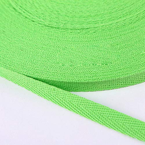 Egurs Baumwollband 50 Yard 20mm Köperband Twillband Schrägband aus 100% Baumwolle mit Fischgrätenmuster Nahtband zum Nähen Dekoband Nähenband für DIY Handwerk Kleidung Taschen Schuh Hut Grün