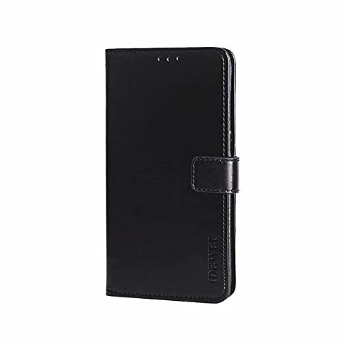 COQUE Étui pour téléphone Portable Wiko Power U10,étui à Rabat en TPU + Cuir,avec Support,Portefeuille avec Fente pour Carte,Protection Antichoc pour Wiko Power U10-Noir