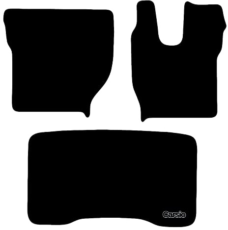 Carsio Truck Floor Cab Mats For Volvo FH Euro 6 2014-2019 (3 piece) Car Mats UK-Made Tailored Fit Carpet Floor Mats Full Coverage Compatible Accessory Black Trim