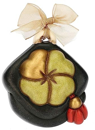 THUN - Miniformella con Cappello di Laurea in Ceramica Decorata a Mano, Ceramica con Nastro, 7.8x2.6x6 cm h