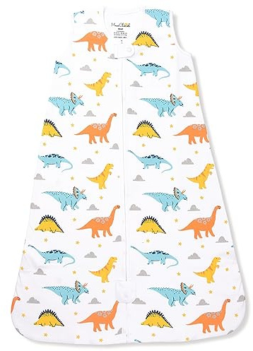 Babyschlafsack aus Bio-Baumwolle 1.0 TOG Ganzjahres Schlafsack 1er-Pack | Atmungsaktiver Ganzjahresschlafsack aus GOTS- und OEKO-TEX-zertifizierter Bio-Baumwolle für 6–12 Monate von Mama Cheetah