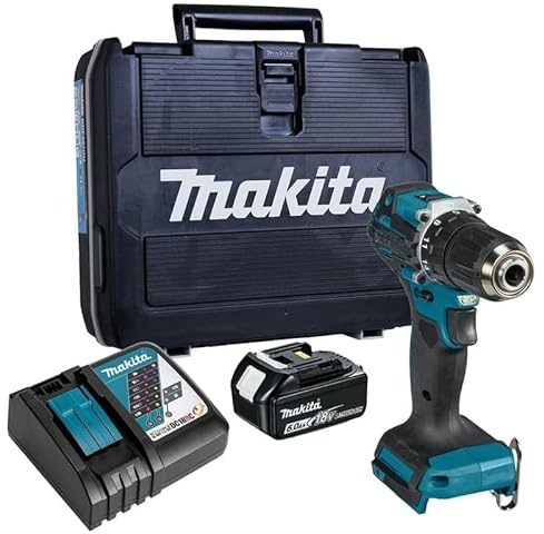 Makita DDF487RG Bohrschrauber 18 V LXT (1 x 6,0 Ah) in schwarzer Box mit Organizer