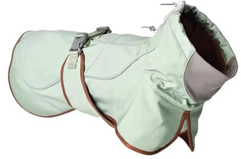 PJDDP Wasserdichter, Warmer Hundemantel, Hundemantel Mit Hohem Kragen, Reflektierend Und Verstellbar Hundewintermantel Softshell-Hundemantel,Grün,XL