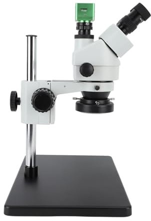 Fafeicy Triokulares Stereomikroskop, 7x-45x 4K 41MP 1080P Binokulares Zoom-Stereomikroskop, Labor-LED-Stereoaufnahme, Zusammengesetzte Trinokulare Mikroskope (EU-Stecker)