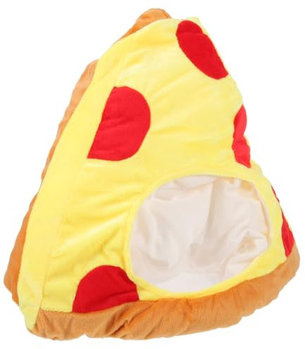 KONTONTY Cute 1pc Pizza Carnival Headdress for Adults Party Photo Prop Plush Material