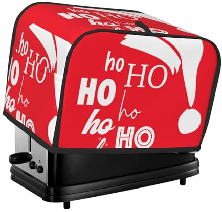 Copertura per tostapane a 2 fette, con scritta Ho, con tasche per piccoli elettrodomestici da cucina, protezione dalle impronte digitali, lavabile in lavatrice