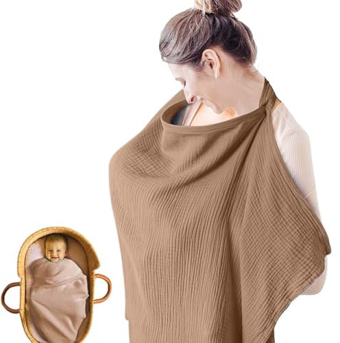 Breastfeeding Cover – Soft Cotton Nursing Cover for Privacy & Comfort | Breathable, Lightweight & Adjustable | Multi-Use for Nursing, Stroller, Car Seat, & Shopping Cart | Baby Essentials