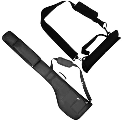 Golf Carry Bag, Foldable Adjustable Case, Lightweight Sports Accessory, Portable Practice Bags with Strap, Ideal for Men, Women, Adults, Driving Range, Travel
