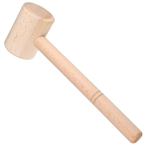 DOITOOL Carpenter Mallet for DIY Woodworking Made of Sturdy Birch Wood for Leather Crafting and Carving Tasks Handmade Wooden Tool for Accurate Printing and Shaping