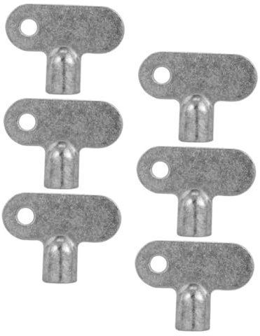 SHINEOFI 6pcs Exhaust Valve Key Radiator Tail Key Square Socket for Radiator Bleeding Valve Plumbing Tool Use